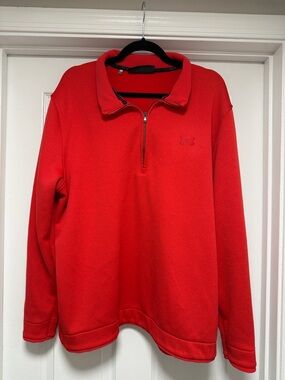 Under Armour Men’s Red Half-Zip Fleece Pullover